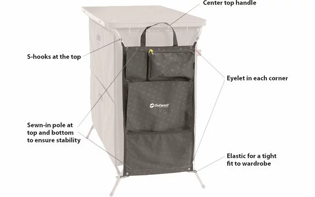 Outwell Neat'N'Tidy Organizador / Bolsa Colgante 4 Outwell Neat'N'Tidy Organizador / Bolsa Colgante - Imagen 2