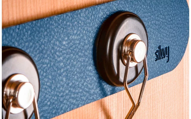 Silwy Barra De Metal De 25 Cm Con Revestimiento De Cuero Azul 4 Silwy Barra De Metal De 25 Cm Con Revestimiento De Cuero Azul - Imagen 2