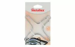 METALTEX - Placa De Cocina De Gas Cromada, 2 Piezas