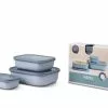 Mepal Cirqula Multi Bowl Set Rectangular Poco Profundo 3 Piezas Azul Nórdico -möbel affär 441221 3178031