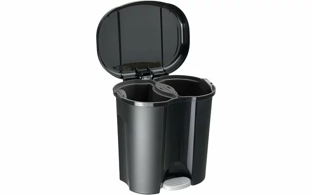 Rotho Waste Bin Duo 2 X 10 Litros Negro 3 Rotho Waste Bin Duo 2 X 10 Litros Negro - Imagen 2