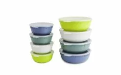 Rotho Tresa Bowl Con Tapa 0,35 Litros Verde Azul -möbel affär 478884 3180236