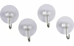 Wenko Static-Loc Gancho De Pared De Níquel Óptica De Acero Inoxidable Juego De 4 -möbel affär 515927 3539176 2