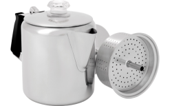 Cafetera De Acero Inoxidable GSI Para 6 Tazas Con Mango De Silicona 0,9 Litros