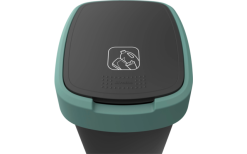 Papelera Rotho Twist Con Tapa Abatible 25 Litros Verde Muérdago -möbel affär 689040 4830122